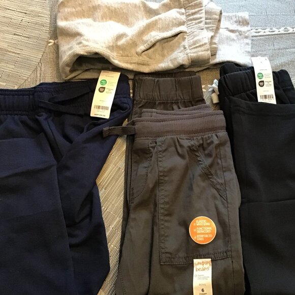 Lot of New Boy's Size 6 Pants/Joggers by Carter's and Jumping Beans